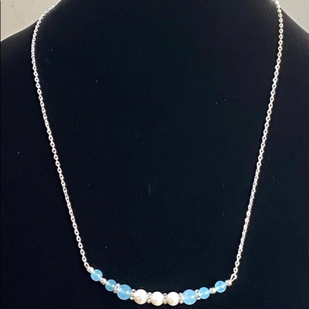 Pearl & Blue Chalcedony Set